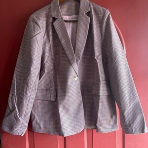 Classic Checkered Blazer for Women